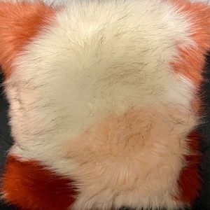Faux Fur Throw Pillow Multi